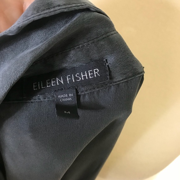 Eileen Fisher silk blouse with sheer panels - Picture 6 of 7